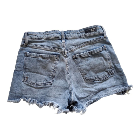 Kut From The Kloth | Cutt Off Jean Shorts Blue Light Wash Size 2 Denim Shorts - Picture 7 of 7